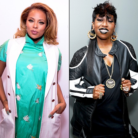 Eva Marcille and Missy Elliot in two different photos.